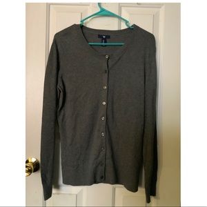 GAP Gray Button-Up Cardigan